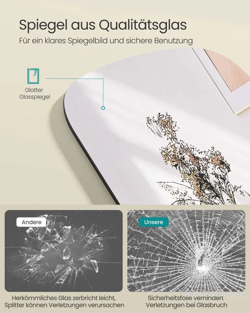 Hellängdsspegel – Runda hörn – 160 x 50 cm – bläcksvart - Bild 3
