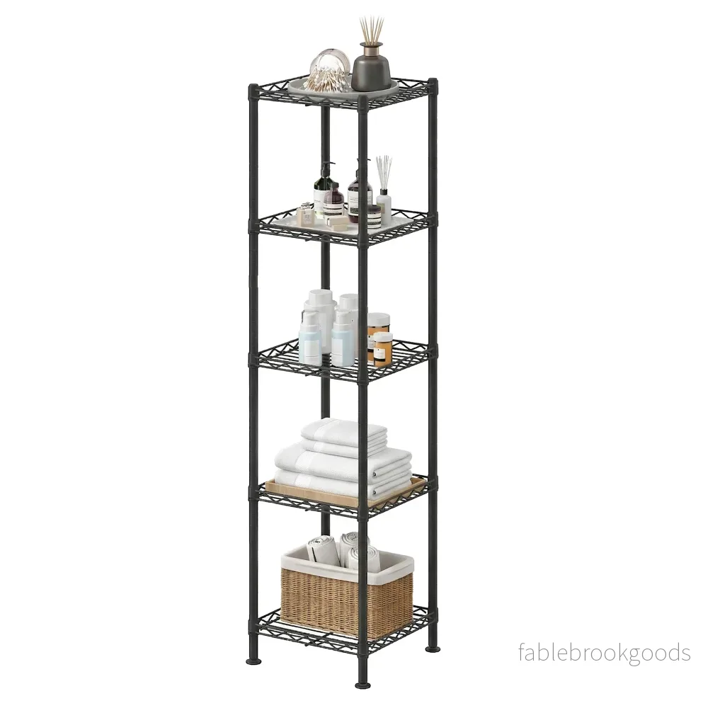 Opbergrek - Smal - Verstelbare Planken - 121 cm - Zwart - Bild 2