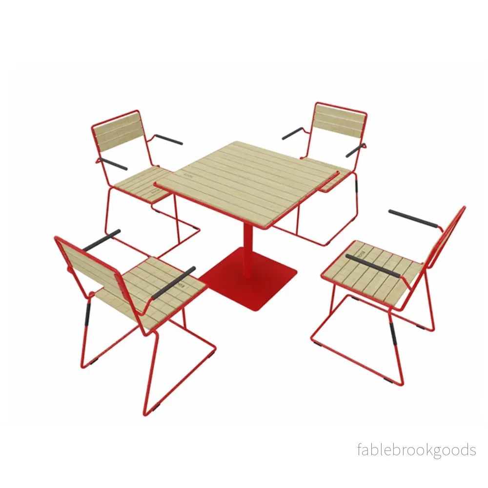 Utomhusmöbelgrupp Tina Set med 4 Stolar och 1 Bord - Bild 3