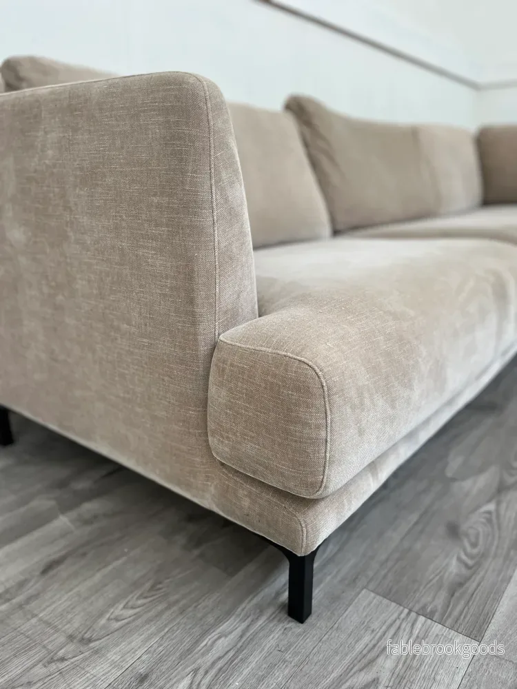 SANDBEIGE 3-sits soffa med divan höger - Bild 3