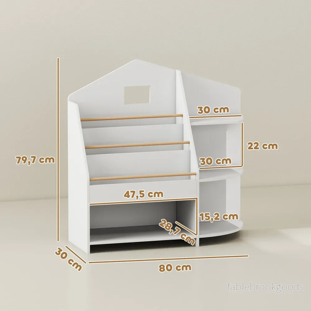 Barnhylla, 7 våningar, rymmer 40 kg, vit - Bild 3