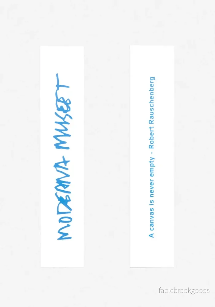 Bokmärke, ”A canvas is never empty”, Robert Rauschenberg