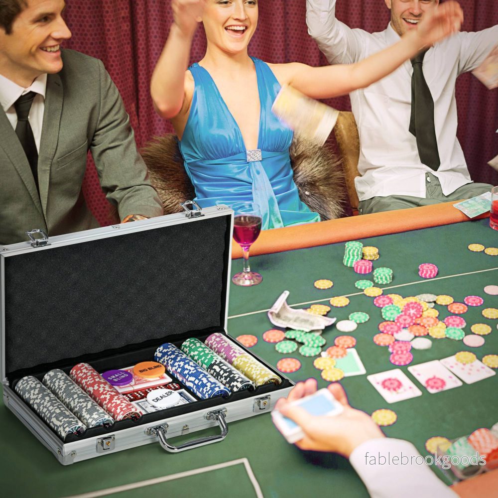Pokerchipset 300 delar 11.5G med lås och tillbehör - Bild 2