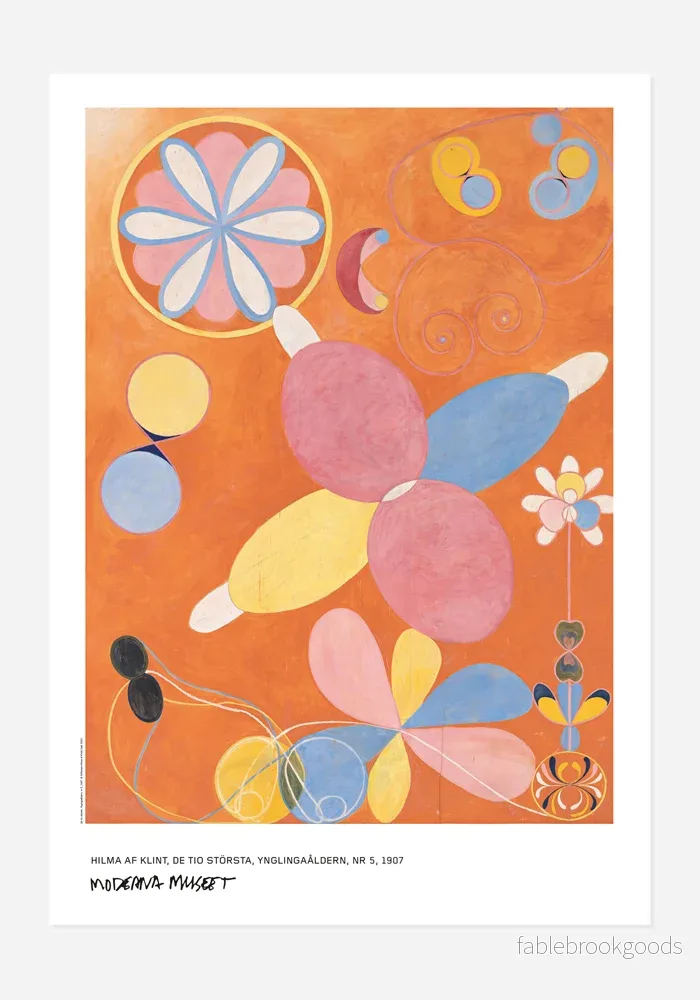 Poster, Hilma af Klint, De tio största, Ynglingaåldern, Nr 4 Poster, Hilma af Klint, De tio största, Ynglingaåldern, Nr 4