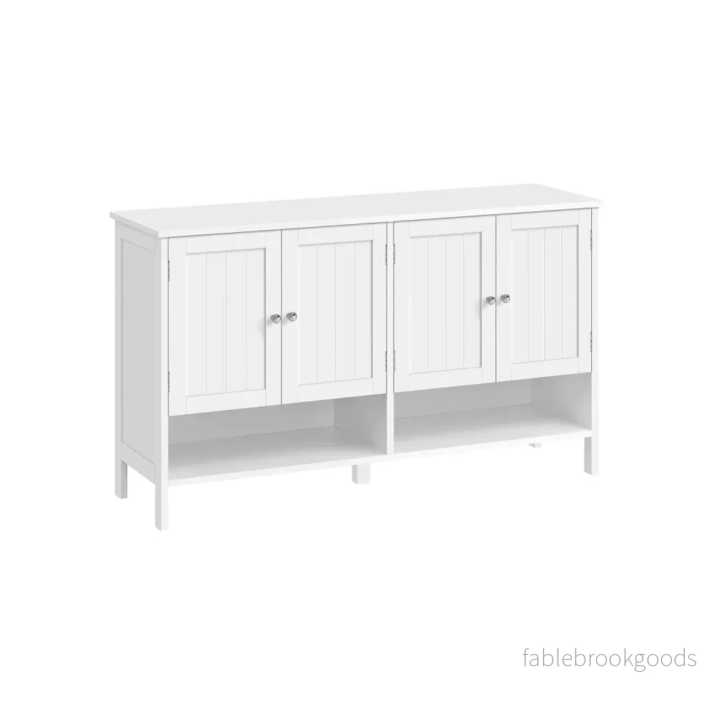 Schoenenkast – 120 cm Breed – Landelijke Stijl – Verstelbare Planken – Wolkenwit Schoenenkast – 120 cm Breed – Landelijke Stijl – Verstelbare Planken – Wolkenwit