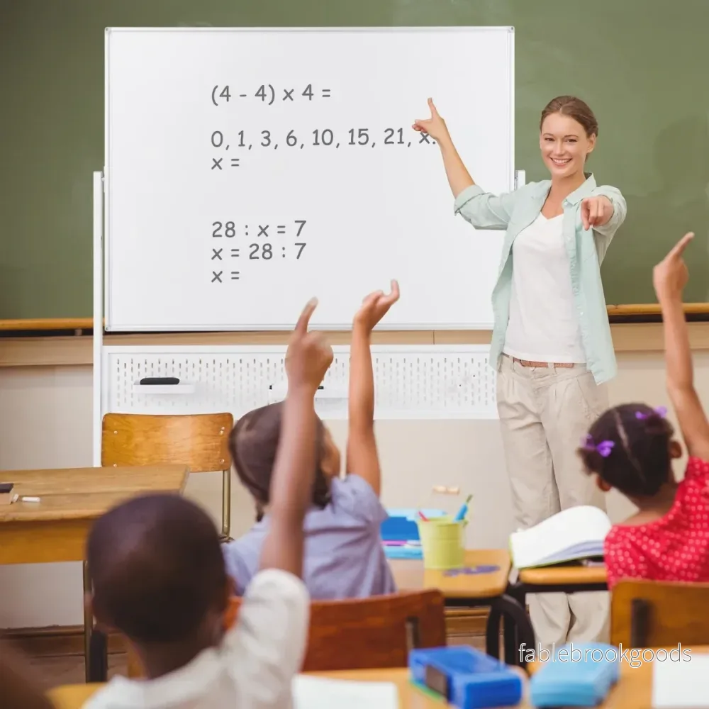 Dubbelsidig – mobil Whiteboard med Pegboard och Hjul Stativ – 120 x 90 cm – Vit - Bild 3