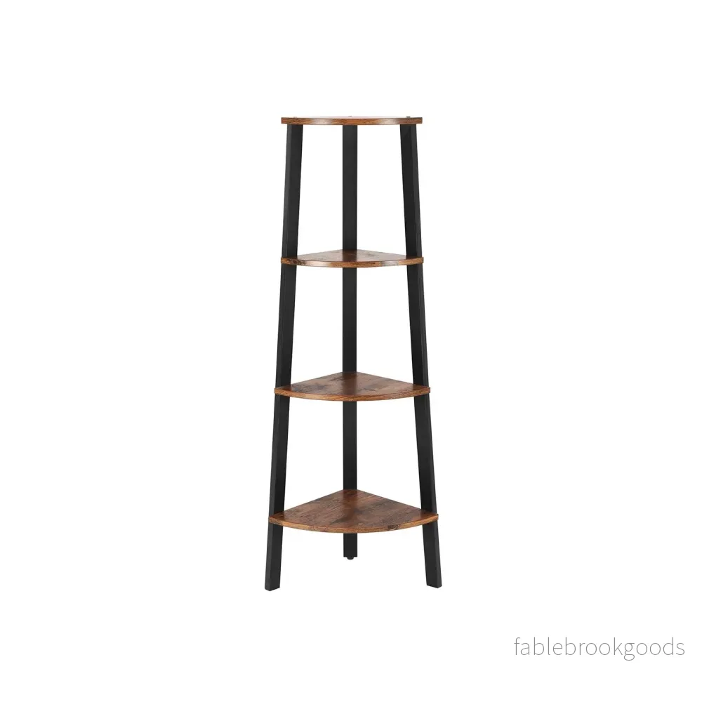 Hörnskåp – industridesign – vintage brunt och svart Hörnskåp – industridesign – vintage brunt och svart