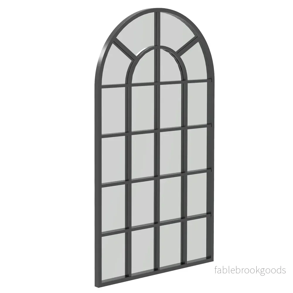 Svart metallram väggspegel, 110 x 62 cm, mångsidig hängspegel Svart metallram väggspegel, 110 x 62 cm, mångsidig hängspegel