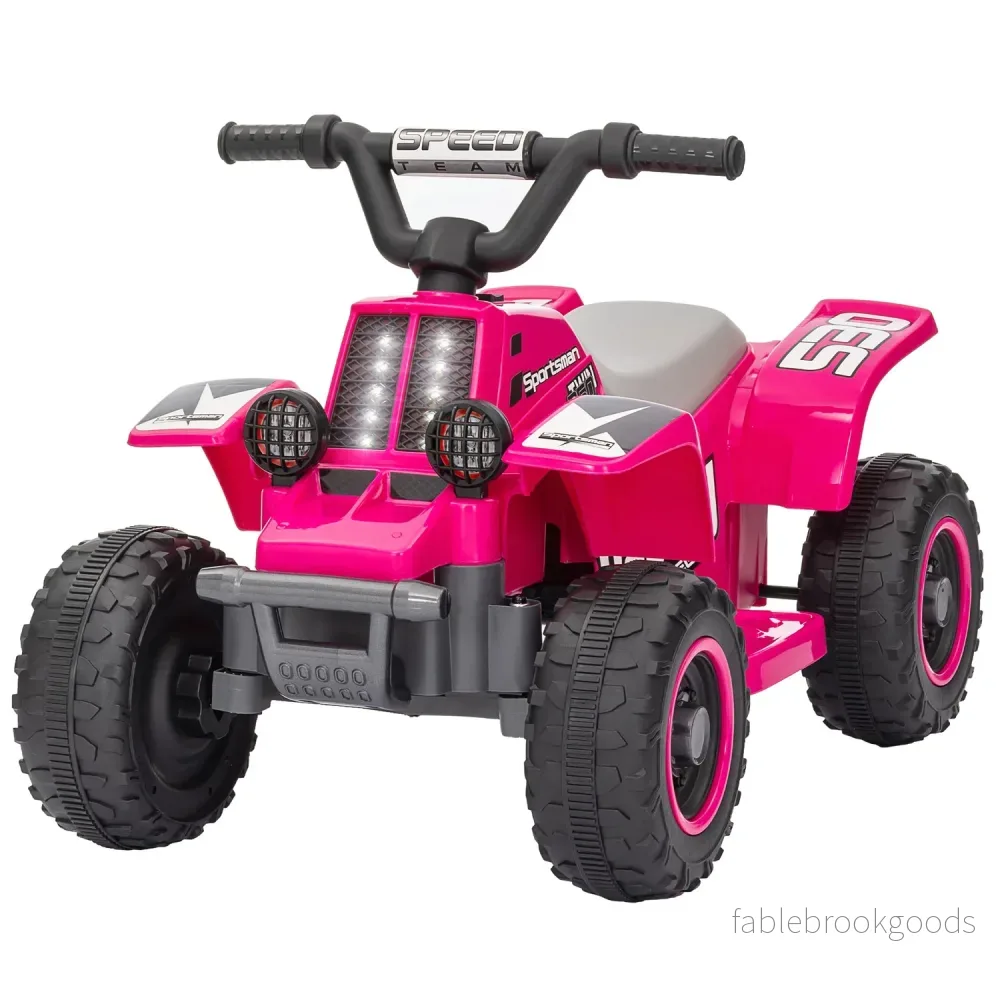 Elektrisk fyrhjuling för barn med LED och horn, rosa, 1,5-3 år Elektrisk fyrhjuling för barn med LED och horn, rosa, 1,5-3 år