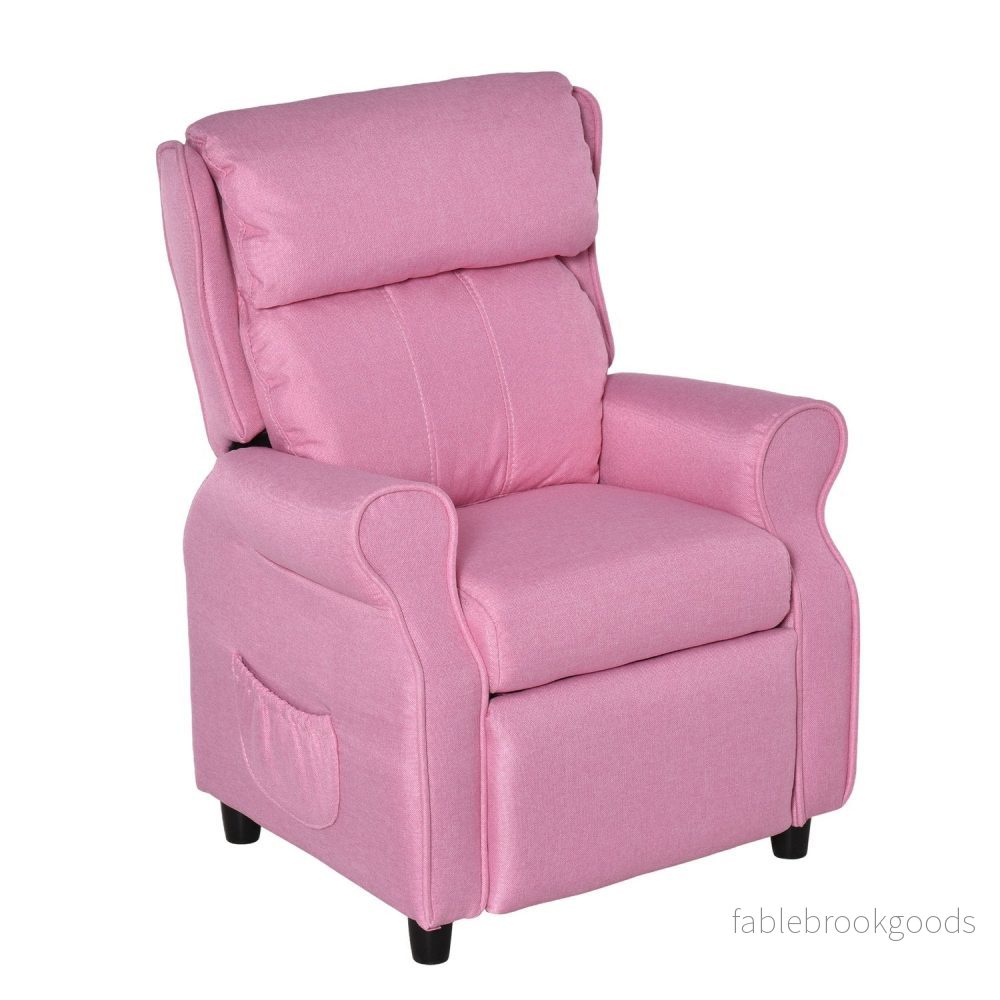Justerbar barnsoffa med fotstöd, Rosa, 3-5 år