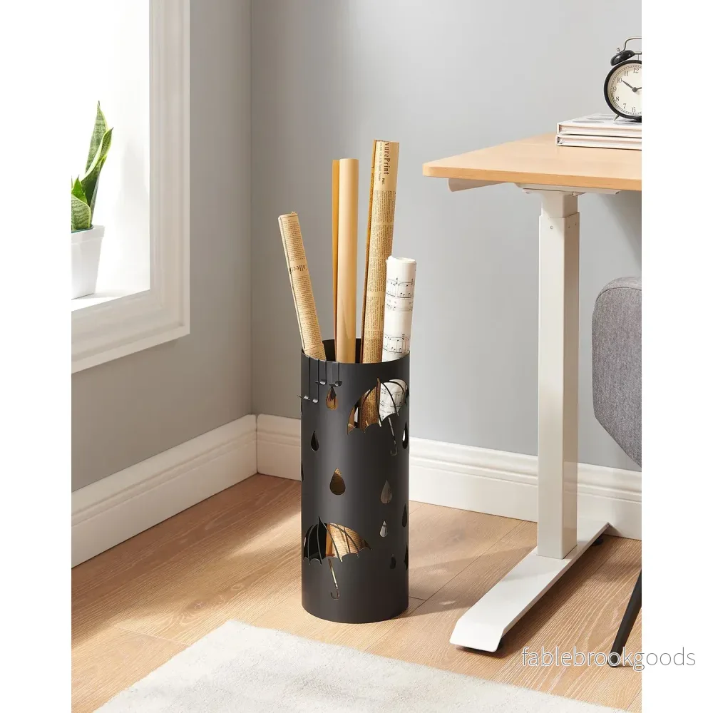 Paraplystativ i metall – Snygg design – Svart - Bild 3
