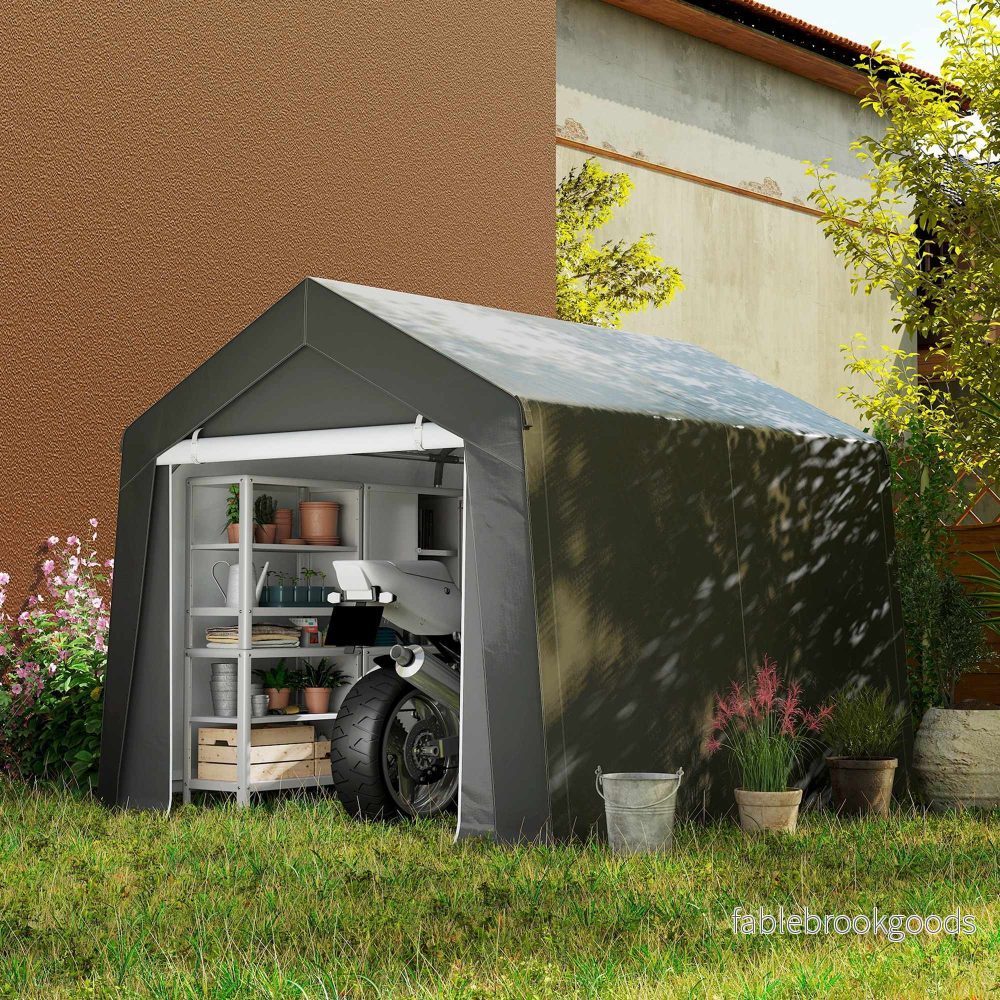 Vattentätt carporttält 3x3 m med rulldörr, ventilation - Bild 2