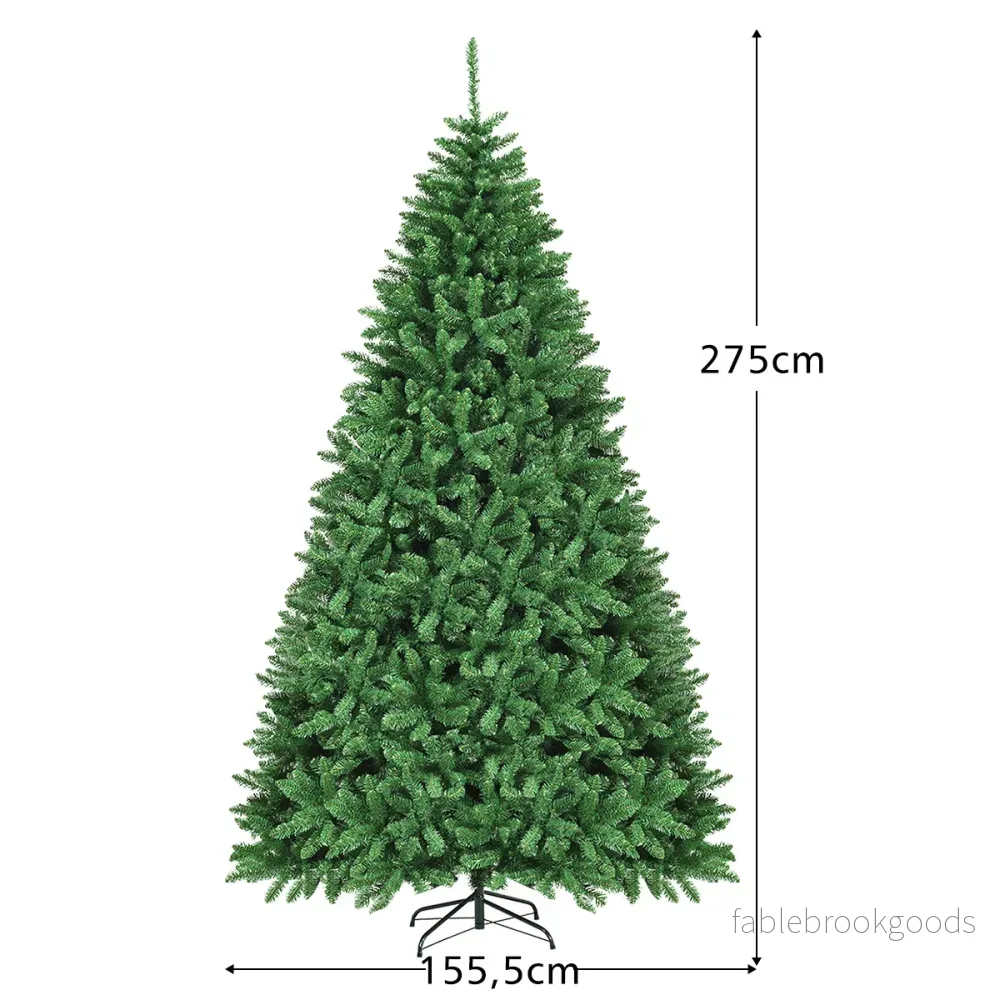 Konstgjord – julgran metall stativ med tips – 3594 275 cm – Grön - Bild 2