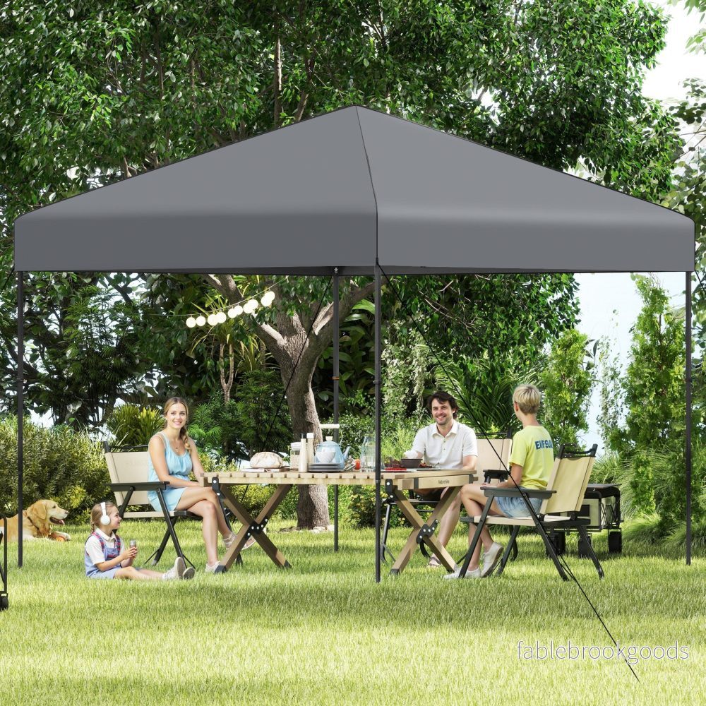 Pop – up paviljong med bärväska och UV50+ Höj sänkbar – 3 x 3 m – Grå - Bild 3