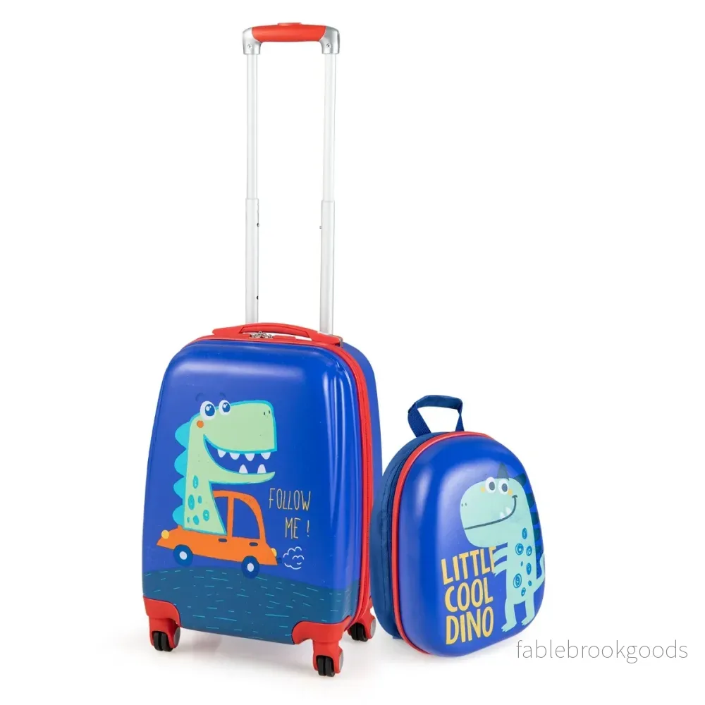 delat – barnbagageset Handbagage och ryggsäckset – 2 – Blå