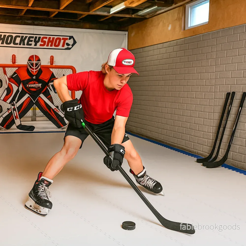 pack – Torkland Syntetiska Isplattor för Träning Hockey Golvmatta – 10 465 x 465 cm – Vit - Bild 3