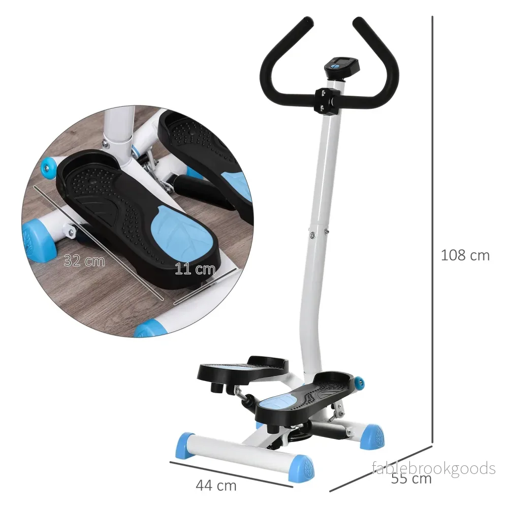 Fitness Swing Stepper med handtag, LCD, 100 kg kapacitet - Bild 3