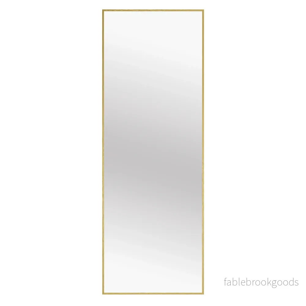 Staande spiegel - 160 x 50 cm - onbreekbaar - gouden aluminium frame - 6,9 kg