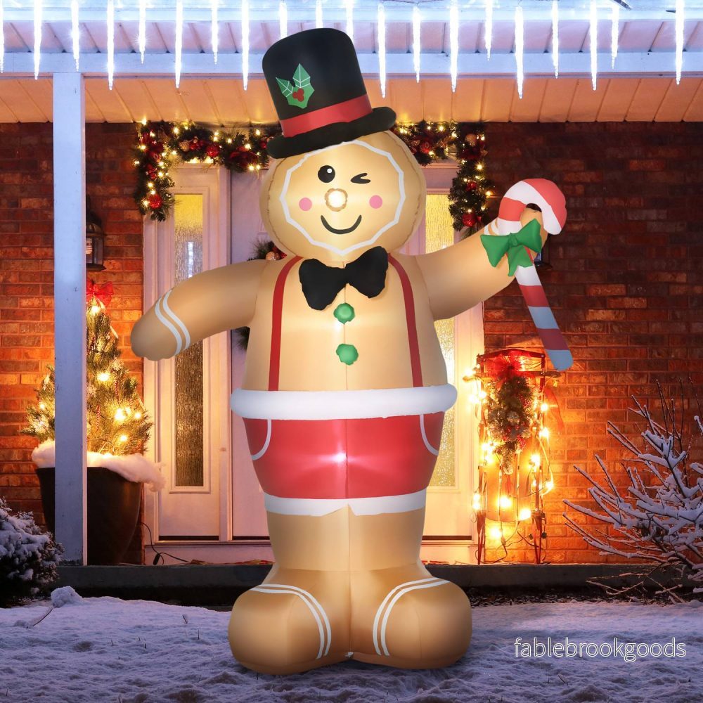 Uppblåsbar Gingerbread Man 2.38M med LED-lampor, vattentät - Bild 2