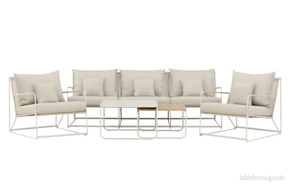 Palazzo Soffgrupp Beige – Loungegrupp med Soffa, Fåtöljer & Bord | Venture Home - Bild 2