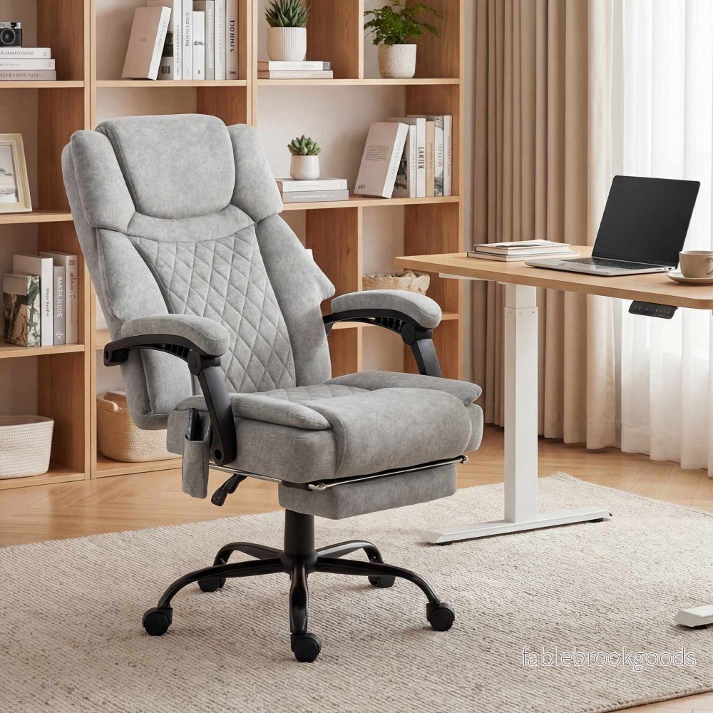 Ergonomisk kontorsstol med massage och värme, lutningsbar 135 - Bild 2