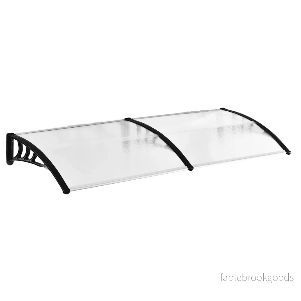 Framdörr aluminiumkapell, 75x195x23 cm, klar polykarbonat Framdörr aluminiumkapell, 75x195x23 cm, klar polykarbonat