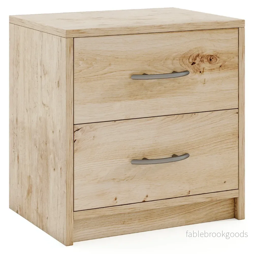 Nattduksbord – med lådor Litet sidobord Nattbord Soffbord Nattkommod – 2 – Natur