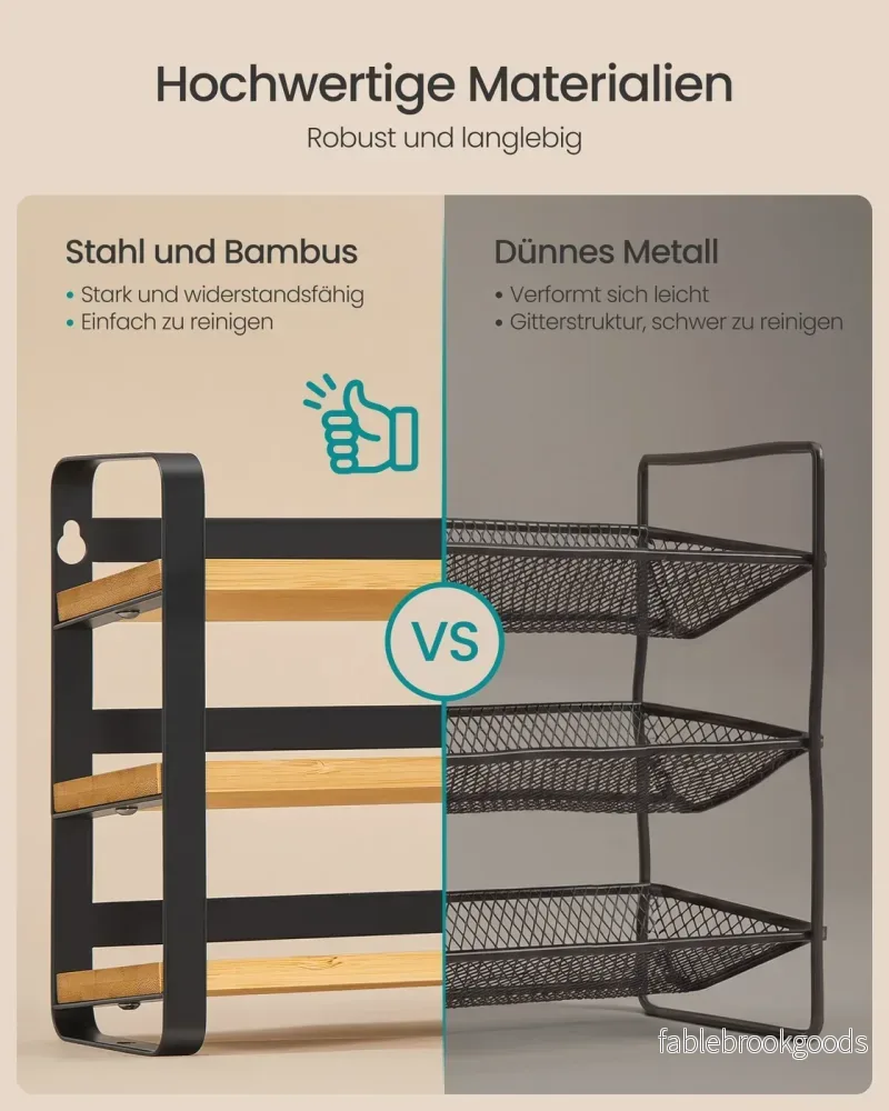 Kruidenrek - 3 Planken - 24 Potjes - Met Etiketten - Inktzwart-Naturel Beige - Bild 3
