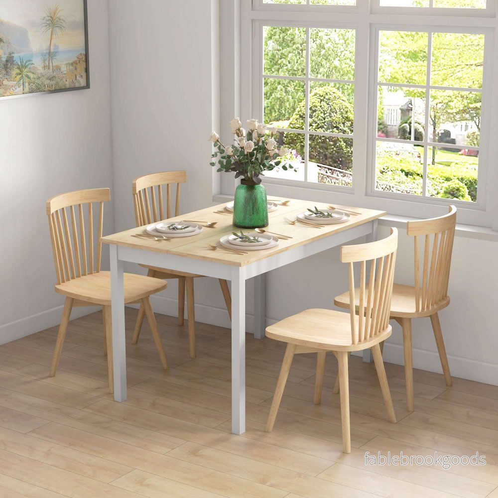 Matbord 120 x 75 cm, lantlig furu, plats för 4 - Bild 2