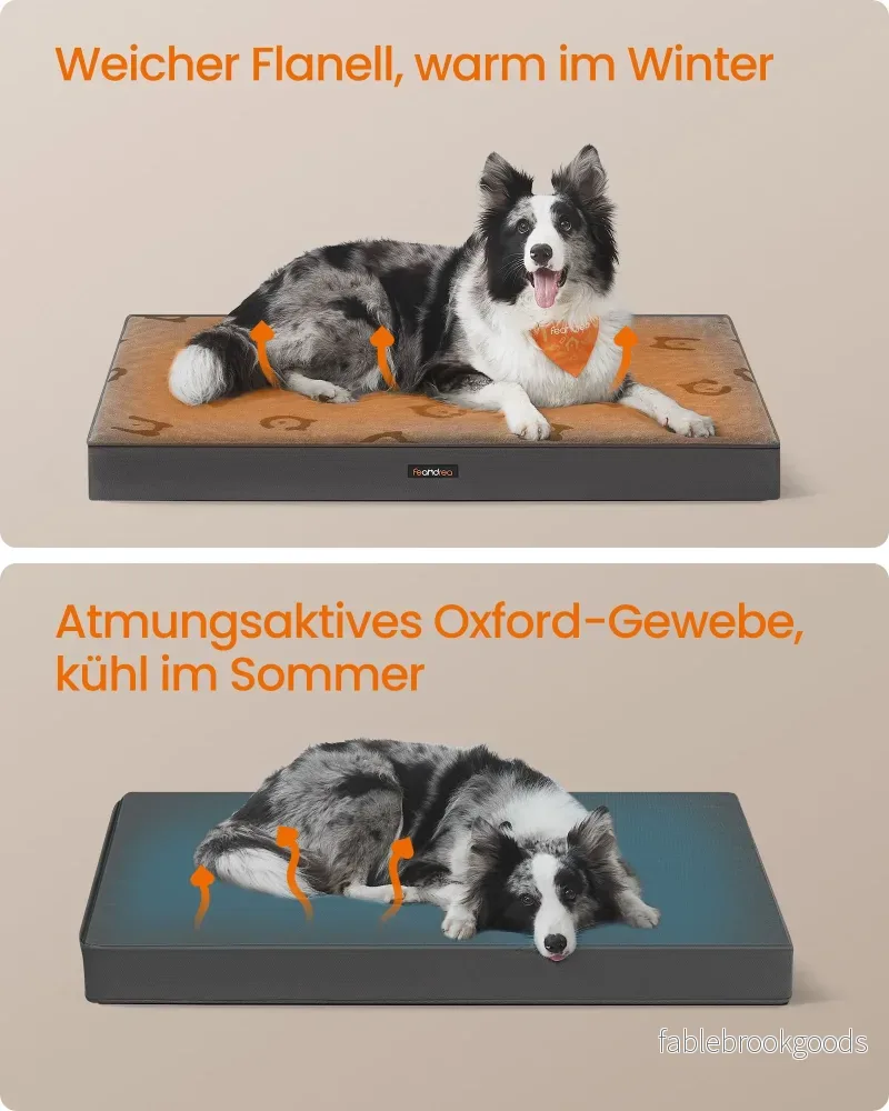 Ortopedisk hundsäng – XL Comfort – Flanell – Dove Grey - Bild 3