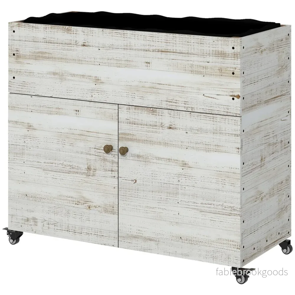 Planteringslåda i trä med hjul och förvaring, 110x50x95 cm Planteringslåda i trä med hjul och förvaring, 110x50x95 cm
