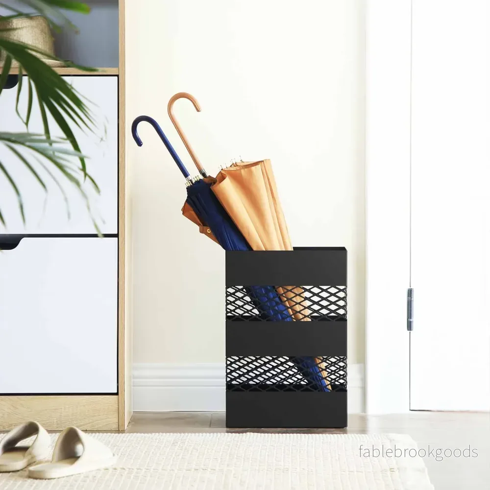 Paraplyställ – stilren design – svart - Bild 3