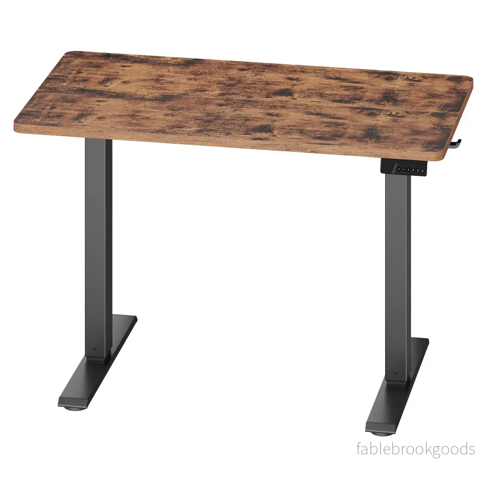 Elektrisch Zit-Sta Bureau – 80 x 50 cm – Geheugenfunctie – Vintage Bruin Elektrisch Zit-Sta Bureau – 80 x 50 cm – Geheugenfunctie – Vintage Bruin