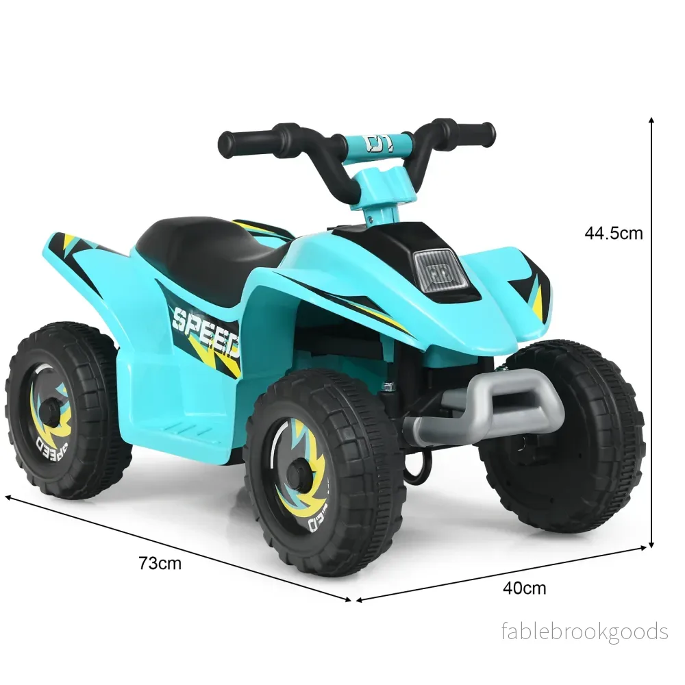 6V – barnmotorcykel Fyrhjuling för Elektrisk – 73 x 40 x 44,5 cm – Blå - Bild 2