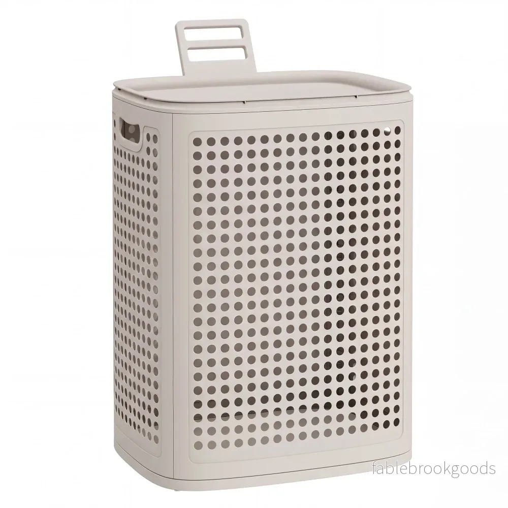 Wasmand - 42,5 x 33 x 57 cm - 75 liter - cappuccino beige - maximaal 10 kg