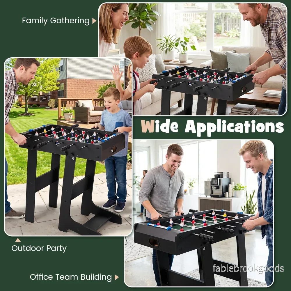 Bordfotboll, – platsbesparande fotbollsbord med stabila handtag, – 33 x 36 x 109 cm - Bild 3