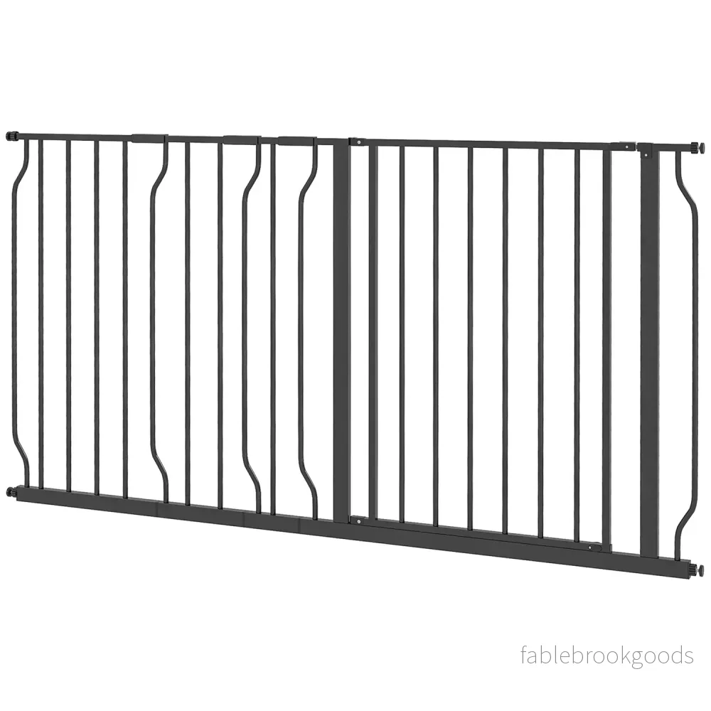 Justerbar hundgrind, 75-145 cm, 2-vägs öppen, ingen borrning