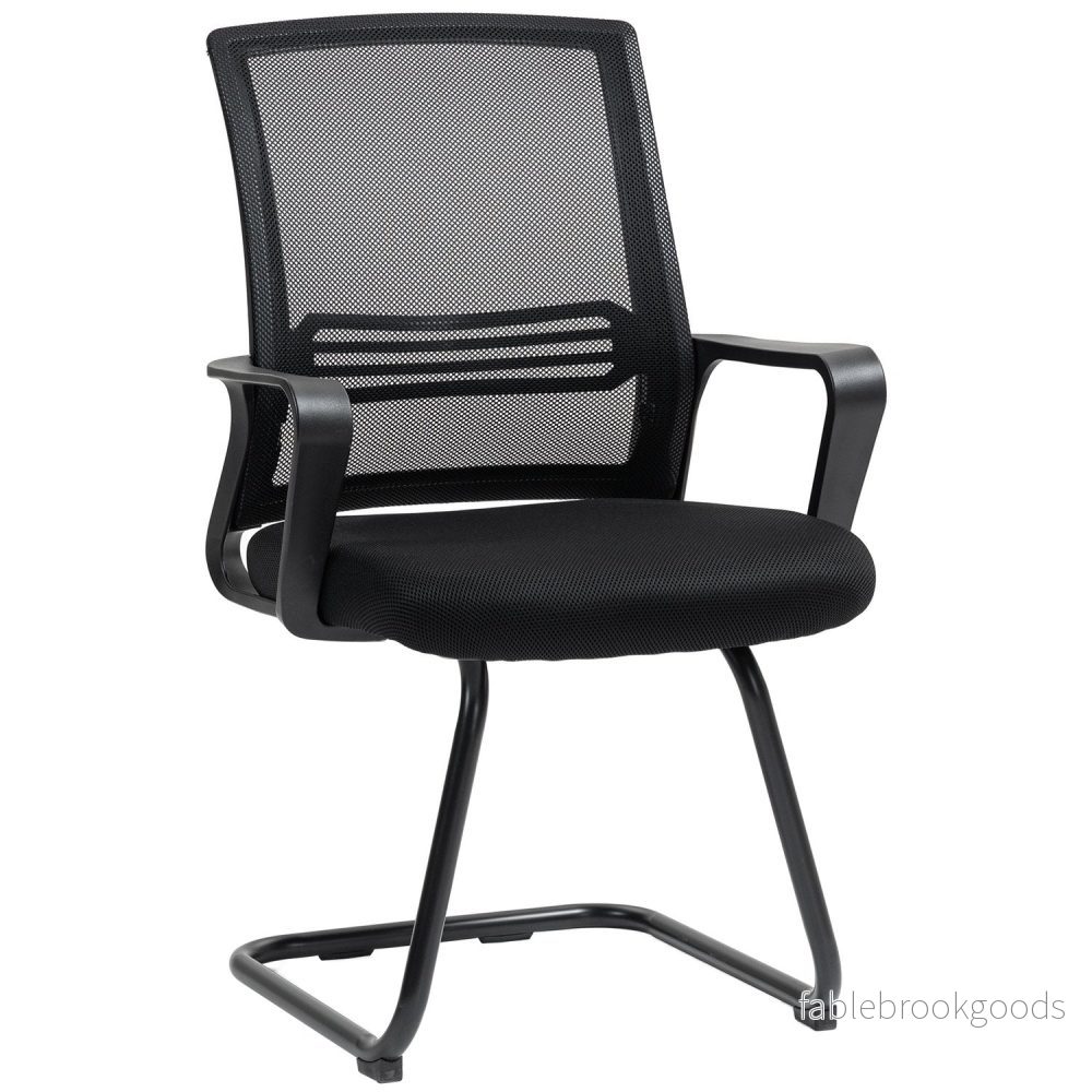 Ergonomisk nätstol, skum, metallben, svart