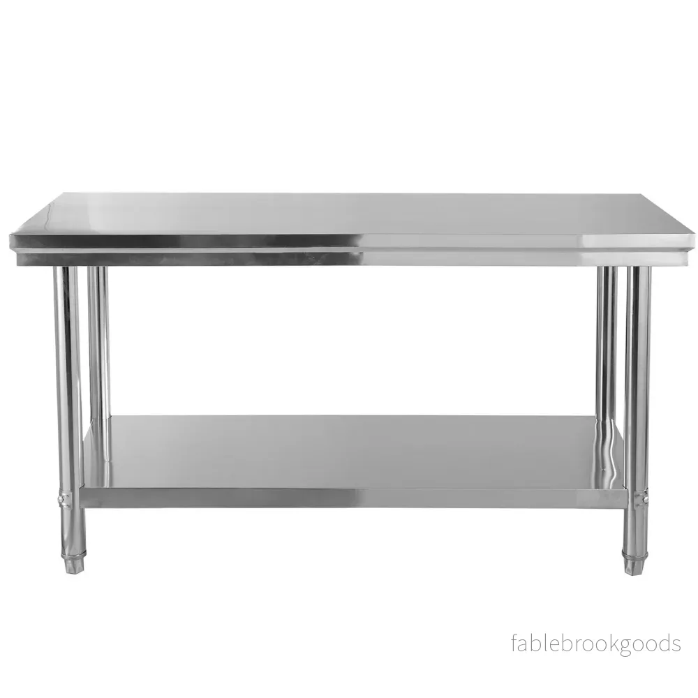 Rostfritt – köksbord arbetsbord gastrobord stålbord – 122 x 61 x 90 cm – Silver - Bild 2