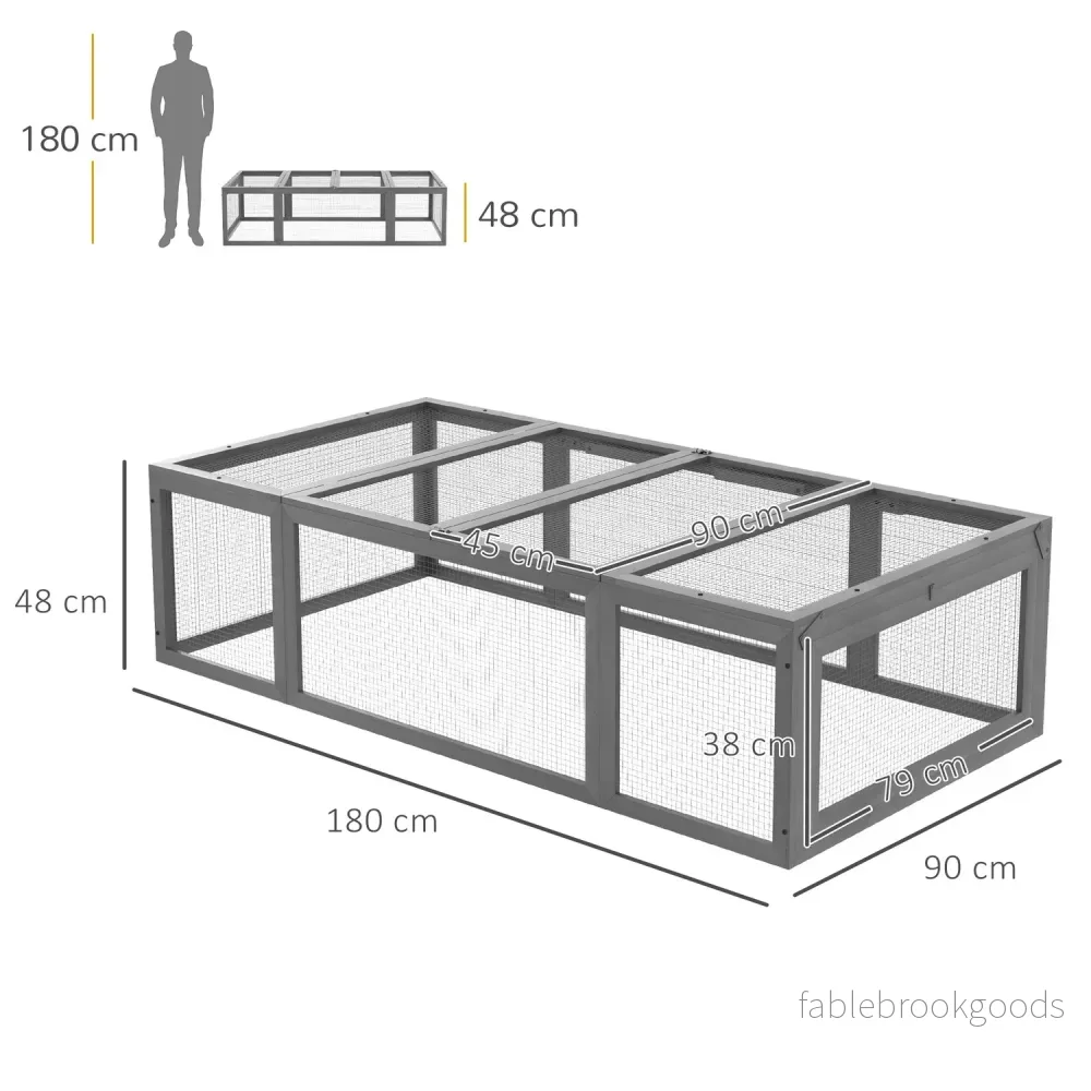 Kaninbur i granträ med vintertätt gångjärnstak - Bild 3