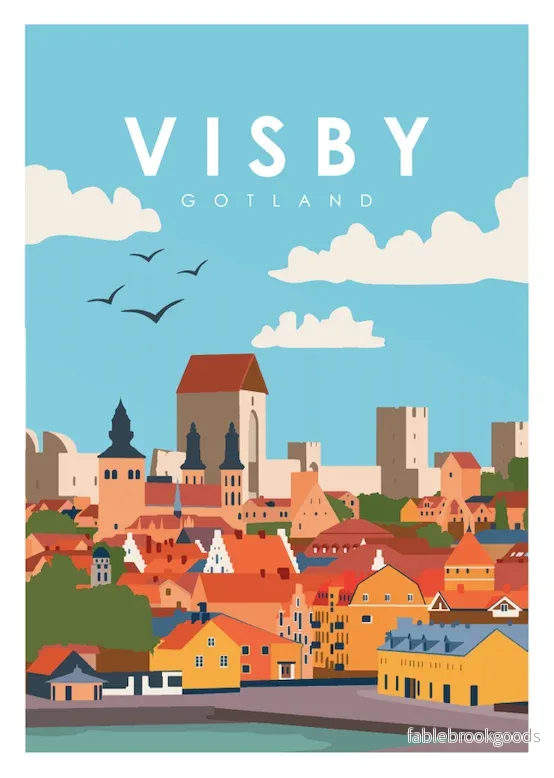 Visby Hamn - Gotland poster - Bild 3