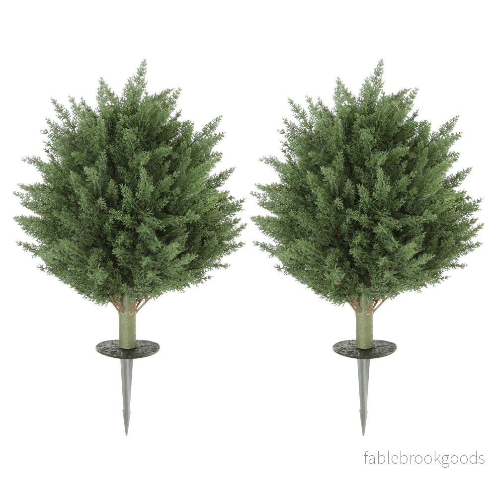 Konstgjorda cypressväxter, UV-resistenta, 2-pack, 40x60 cm