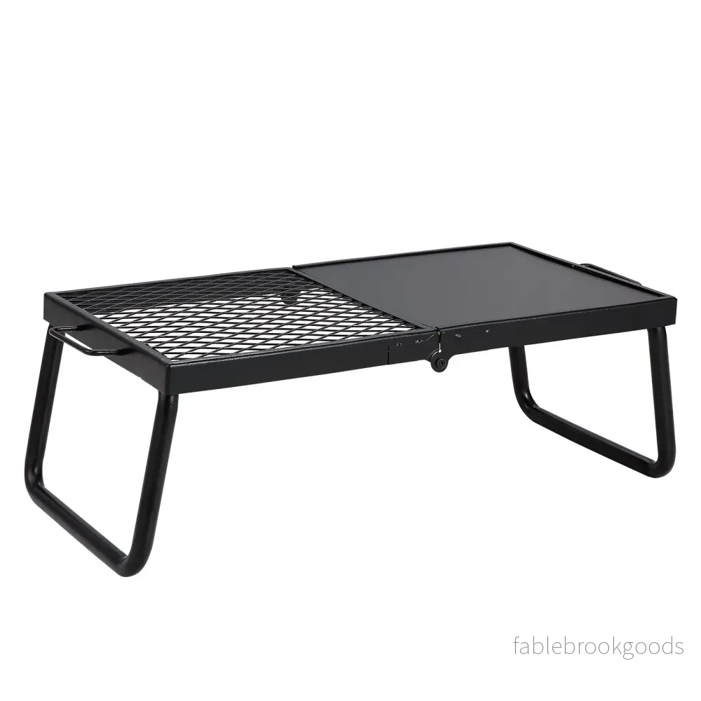 Hopfällbart grillgaller med stekyta - Bild 2