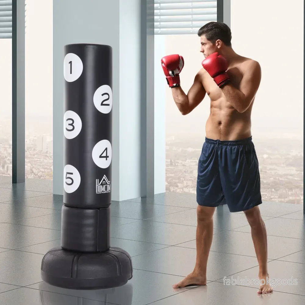 Fristående 176cm Heavy Duty boxningspåse med vinyldyna - Bild 2