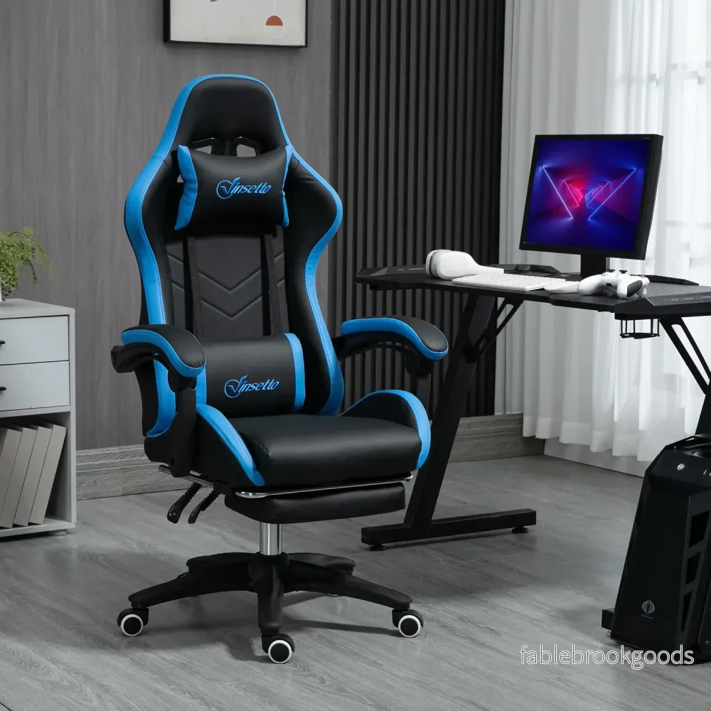 Ergonomisk spelstol med svankstöd och fotstöd - Bild 2