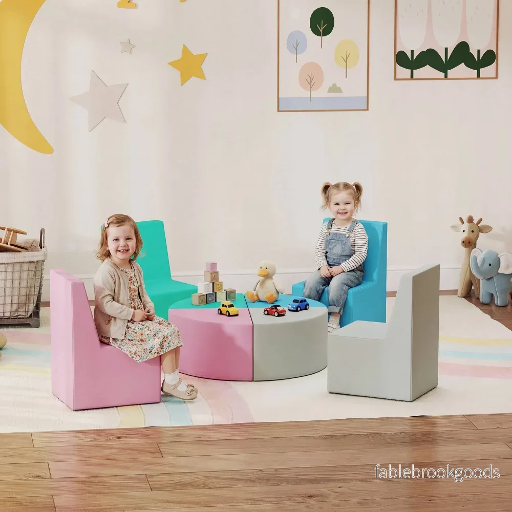 Barnens set med byggklossar av skumgummi, 8 delar, flerfärgade - Bild 2