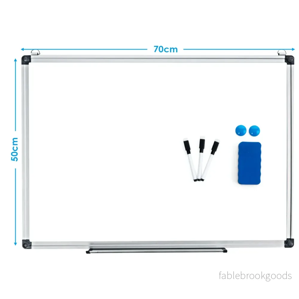 Whiteboard – Magnettavla Skrivtavla Väggtavla Memoboard med aluminiumram (70 x cm) – 50 – Vit - Bild 3