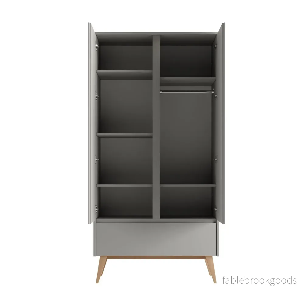 Sara 2-door wardrobe + 1 drawer wardrobe Grey color - Bild 2