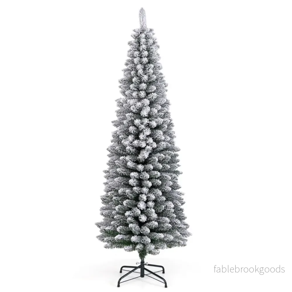 Konstgjord – julgranspenna med snögrönt – 180 cm – Grön - Bild 2