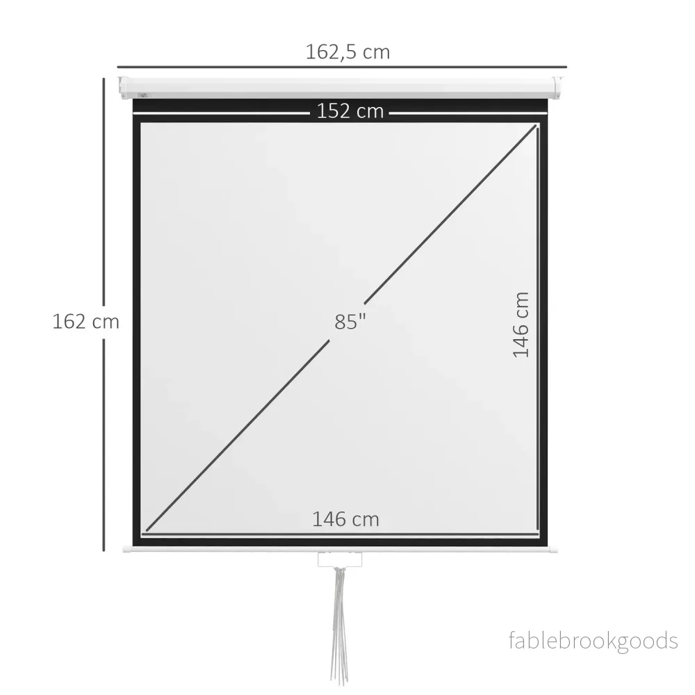 85-tums 4K HD-projektorskärm, 1:1-förhållande, 160° vy - Bild 3